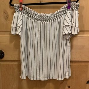 American Eagle off shoulder striped top